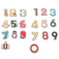 앙꼬 연계성 숫자놀이 물놀이 스티커 20p, 혼합 색상, 1개