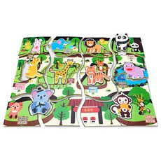 앙꼬 동물원 직소퍼즐 물놀이 스티커 26p, 혼합 색상, 1개