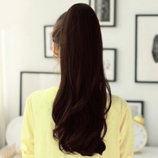 파티복닷컴 셋팅펌 포니테일 부분가발 랜덤발송, 다크 브라운, 1개