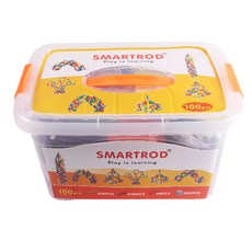 SMARTROD Papa's Toy 磁性積木 100p + 收納盒, 混合顏色