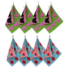 H Ground 面熊綠4P+熊藍4P哥里手巾, 混色, 1套