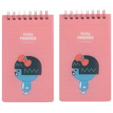 카카오프렌즈 리틀프렌즈 PP커버 스프링 수첩, 리틀 네오, 2개