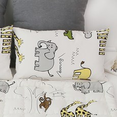 보떼하우스 마이크로화이버 유아베개 솜포함, 사파리