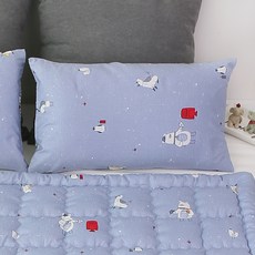 BEAUTE HOUSE 嬰兒印花超細纖維枕頭, Love letter blue