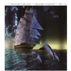 BK 海洋浴簾系列 2 SC178 180 x 180 cm + 掛環 11入, 1套