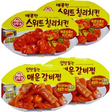 OTTOGI 不倒翁 甜辣炸雞 180g 2入+辣燉排骨 180g 2入, 1組