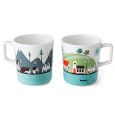 sandra isaksson 馬克杯 330ml 2入組, 春天 + 冬天, 1套