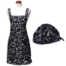 BYDECO 北歐圖案圍裙 + 頭巾套組, 廚房, 1套