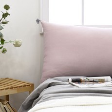 벨라이프 린넨핑크 태슬 헤드쿠션 + 솜, 핑크