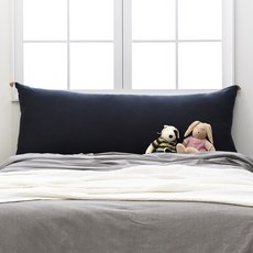 벨라이프 린넨네이비 태슬 헤드쿠션 + 솜, 네이비