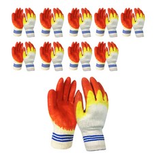 대원안전 꽃사슴 이중 황코팅 장갑, 혼합 색상, 10개