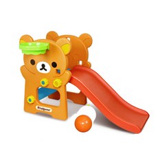 고나토이즈 리락쿠마 토들러 농구대 미끄럼틀, 혼합 색상, 1개