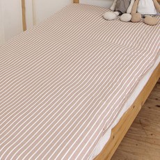 Joel系列條紋睡墊套, 米色