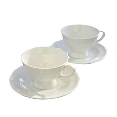 東方情調 皇室咖啡杯兩人組, 白色, 1套