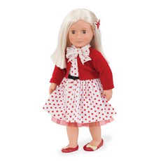 오지돌스 레드 도트 리본 로즈 아기인형, 혼합 색상, 1개