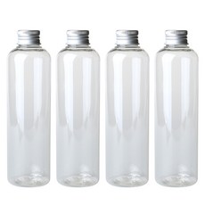 Glassdomae DT250 透明飲料容器 鋁製銀蓋, 250ml, 4個