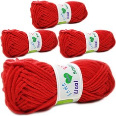 Happysil Woolsmith 針織線 4p, 45紅色