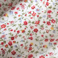 婁家花布面料, 紅色, 1入