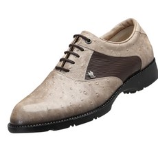 JANDIRO 男士鴕鳥紋真皮釘鞋高爾夫鞋 GM2143-42