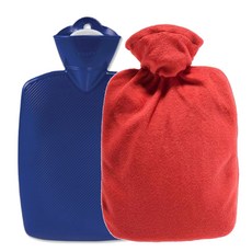 HUGO FROSCH 熱敷袋 經典 1.8L 藍色+熱敷袋 絨毛 1.8L 紅色, 1套