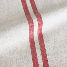 Luhome 水洗亞麻簡約線條布料, 紅色