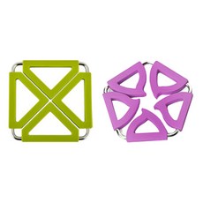 듀얼 냄비 받침대 2p 사각 그린세트, 사각 그린, 오각 퍼플, 1세트