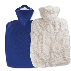 HUGO FROSCH 熱敷袋 經典 1.8L 藍色+熱敷袋 抓絨造型 1.8L 白色, 1套