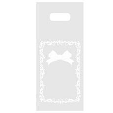 피크닉하우스 투명 리본 손잡이 비닐백, 혼합 색상, 50개입