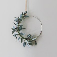 BLOOMING&ME 人造茵芋鐵絲花圈, 混合顏色