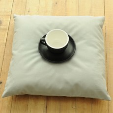 簡約素色靠墊套, 哈利淺灰色