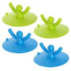 River Green萬歲排水口除臭蓋 綠色 2入+藍色 2入, 1套