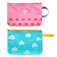 Little Me 蘋果餐盤便當袋組, 2個