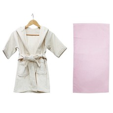 송월타월 유아용 가운 베이지 M + 모던 바스타올 50, 랜덤 발송, 1세트