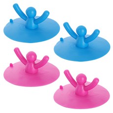 River Green萬歲排水口除臭蓋 藍色 2入+粉色 2入, 1套