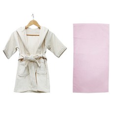 송월타월 유아용 가운 베이지 S + 유아용 모던 바스타올 50, 랜덤 발송, 1세트