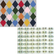 벨라 실리콘 식탁매트 2p 나사 세트, 나사, 다이아몬드패턴, 385 x 285 mm, 두께 1mm, 2개