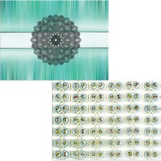 벨라 실리콘 식탁매트 2p 나사 세트, 나사, 연꽃, 385 x 285 mm, 두께 1mm, 2개