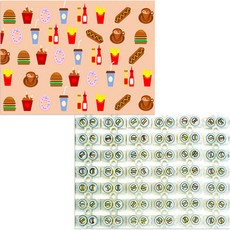 벨라 실리콘 식탁매트 2p 나사 세트, 나사, 인스턴트, 385 x 285 mm, 두께 1mm, 2개