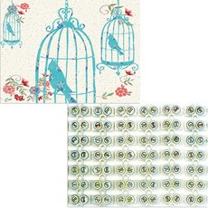 벨라 실리콘 식탁매트 2p 나사 세트, 나사, 새들의노래, 385 x 285 mm, 두께 1mm, 2개