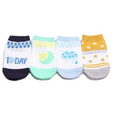 위삭스앤파파맘 유아동용 D별나라 발목양말 4켤레 세트