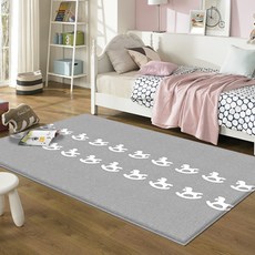 프로비 패브릭 양면 놀이방매트 22T, 목마 마운틴