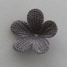 TINA PICNIC 花朵造型針織裝飾品, 灰色, 10片
