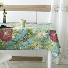 decotonik 熱帶風桌布, 藍色, 2人用(120*120cm)