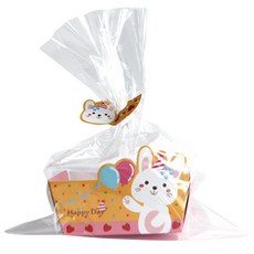 티나피크닉 선물포장 트레이세트 소, 토끼, 10세트