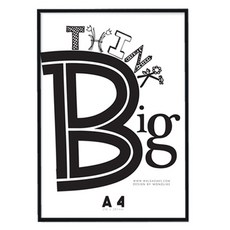 walgadaks 金屬窄邊相框 A4, 黑色