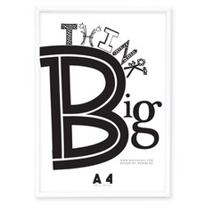 walgadaks 金屬圓弧相框 A4, 白色的