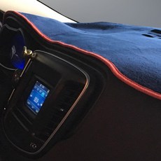 블루코드 논슬립 프리미엄 벨벳 대쉬보드커버 현대 + 더스트백, 코나(센터 유/HUD 무), 블루 + 오렌지