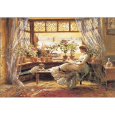 Puzzle Korea 窗邊閱讀的少女 拼圖 3163, 1000 件, 混合顏色, 1個