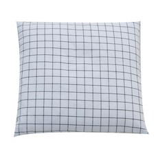 簡約印花靠墊套, 水洗格子（白+黑）