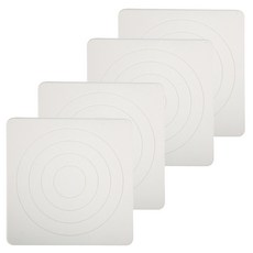 블럭마트 규조토 주방 컵받침 겸 비누받침 4p, 화이트